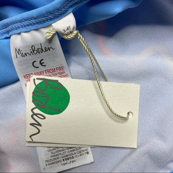 Mini Boden Unicorn Appliqué Swimsuit in Cloud Blue Unicorn - Picture 6 of 6
